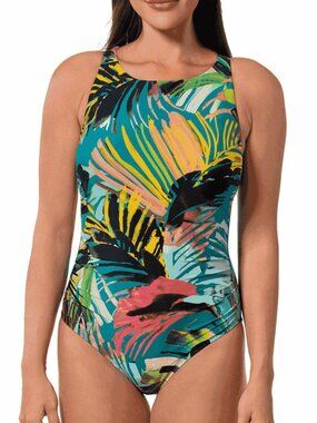 Jantzen High Neck One Piece - size 6US
